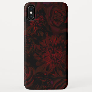 Funda Para iPhone XS Max Jardín oscuro flores románticas rojas góticas glam