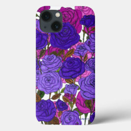 Funda Para iPhone 13 Jardín Rosa