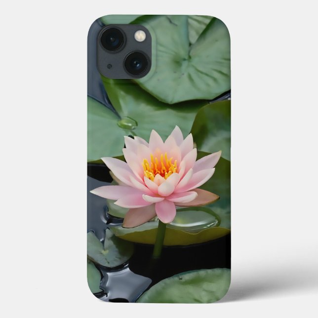 Funda De Case-Mate Para iPhone Jardín Zen de Flores Rosa Lotus (Reverso)