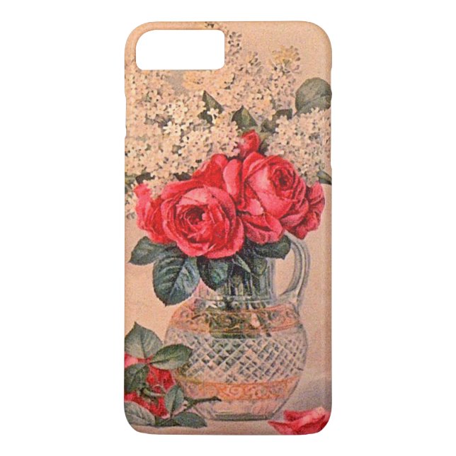 Funda De Case-Mate Para iPhone Jarrón antiguo con flores (Reverso)