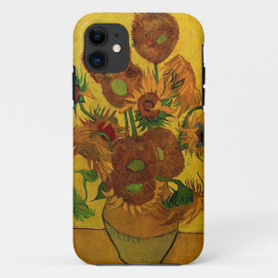Funda Para iPhone 11 Jarrón con quince girasoles