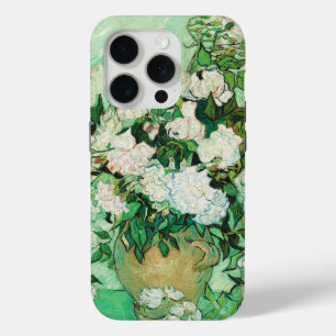 Funda Para iPhone 15 Pro Jarrón con rosas rosadas, Vincent Van Gogh