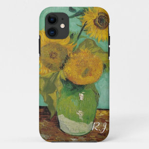Funda Para iPhone 11 Jarrón con tres girasoles, Vincent van Gogh