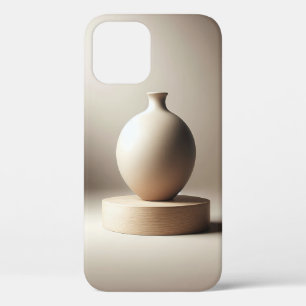 Funda Para iPhone 12 Jarrón de cerámica elegante sobre base de madera r