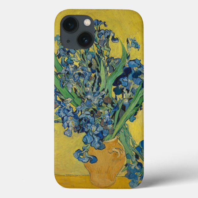Funda De Case-Mate Para iPhone Jarrón Van Gogh con Iris Clasicismo Impresionista (Reverso)