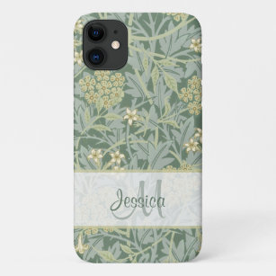 Funda Para iPhone 11 Jazmín floral de Greenish vintage de William Morri