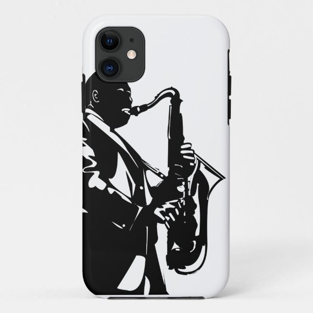 Funda De Case-Mate Para iPhone jazz saxophone (Reverso)