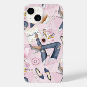 Funda Para iPhone 14 De Case-Mate Jefe Chica Hand Drawn