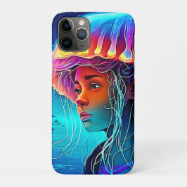 Funda Para iPhone 11 Pro Jellyfish Chica Art