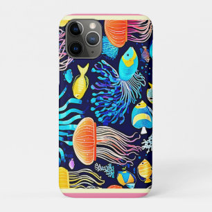 Funda Para iPhone 11 Pro Jellyfish & Fish: Delicia del Mar Profundo