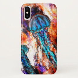 Funda Para iPhone X Jellyfish Jump Electric