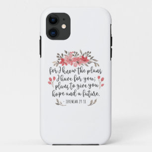 Funda Para iPhone 11 Jeremías 29 11 - Para Conocer Los Planes - Floral