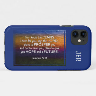 Funda Para iPhone 11 Jeremías 29:11   PORQUE CONOZCO LOS PLANES BLUE DE