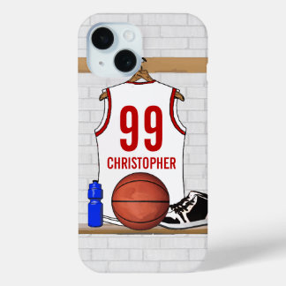 title_seo2 Jersey de baloncesto rojo y blanco personalizado