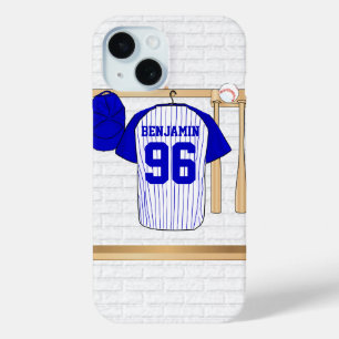title_seo2 Jersey de béisbol blanco y azul personalizado