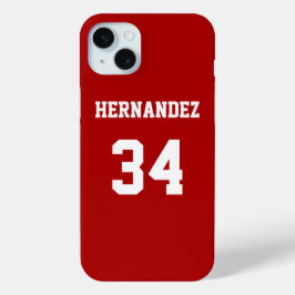 Funda Para iPhone 15 Mini Jersey de deportes rojos
