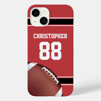 Funda Para iPhone 14 De Case-Mate Jersey de franjas rojas negra y blanca