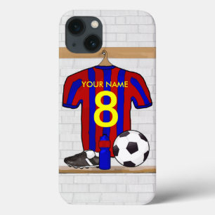title_seo2 Jersey de fútbol rojo y azul personalizado