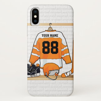 title_seo2 Jersey de hockey sobre hielo blanco y Naranja pers
