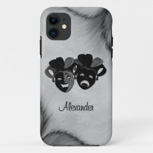 Funda Para iPhone 11 Jester de teatro de comedia y tragedia enmascara p