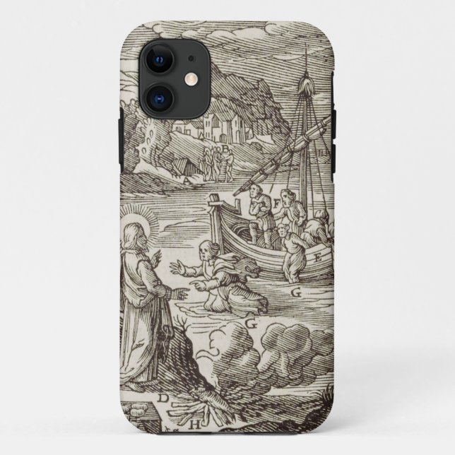 Funda De Case-Mate Para iPhone Jesús caminando sobre el agua (Reverso)