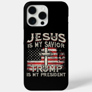 Funda Para iPhone 15 Pro Max Jesús Es Mi Salvador Trump Es Mi Presidente Estado
