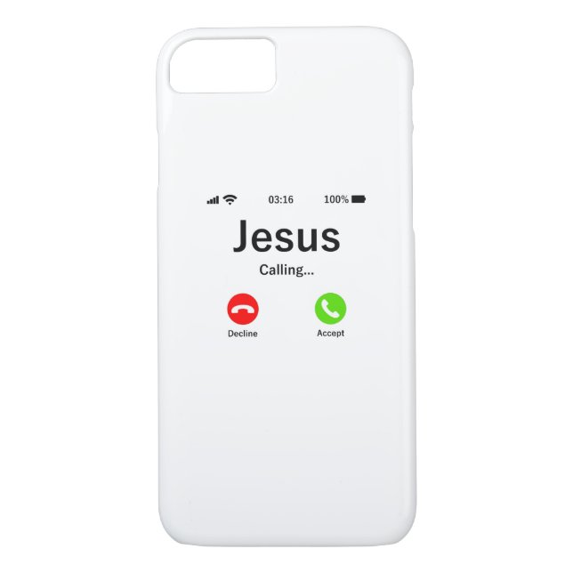 Funda De Case-Mate Para iPhone Jesús está llamando - Cristiano (Reverso)