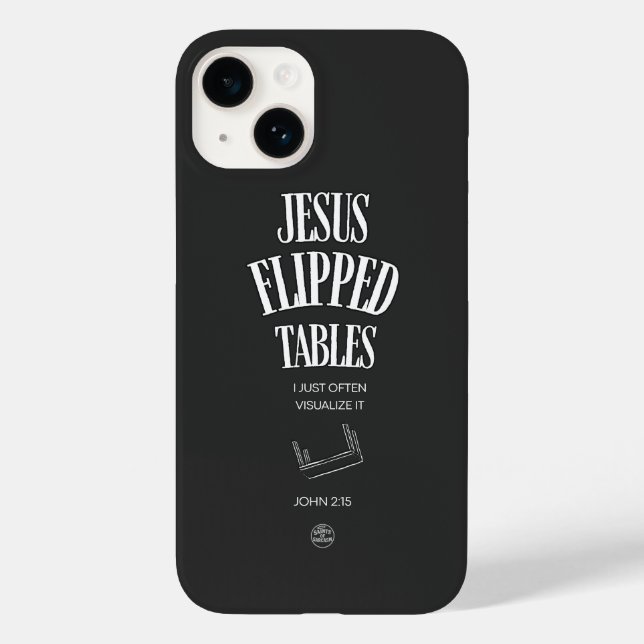 Funda De Case-Mate Para iPhone Jesus Flipped Tables – I Just Often Visualize It (Reverso )