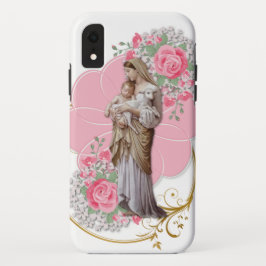 Funda Para iPhone XR Jesús Religioso Virgen María Rosa