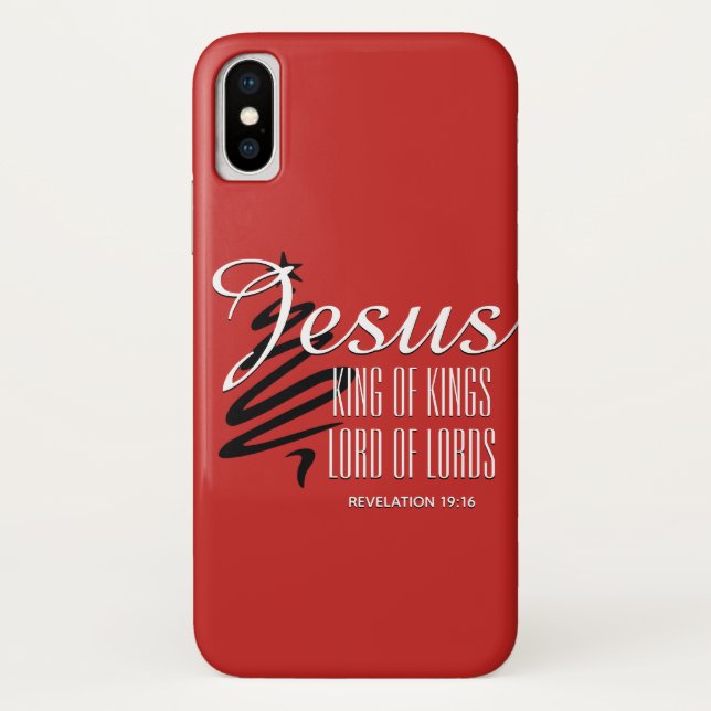 Funda De Case-Mate Para iPhone JESÚS REY DE LOS REYES Navidades Escritura Cristia (Reverso)