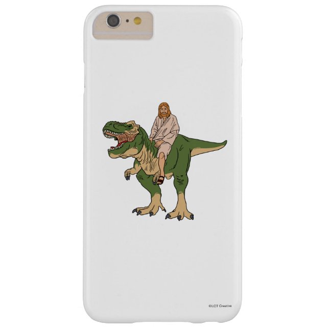 Funda De Case-Mate Para iPhone Jesus Riding T-Rex (Reverso)