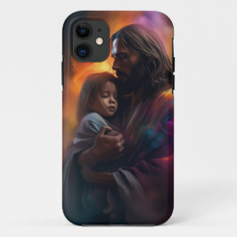 Funda Para iPhone 11 Jesús sostiene que un niño proporciona comodidad