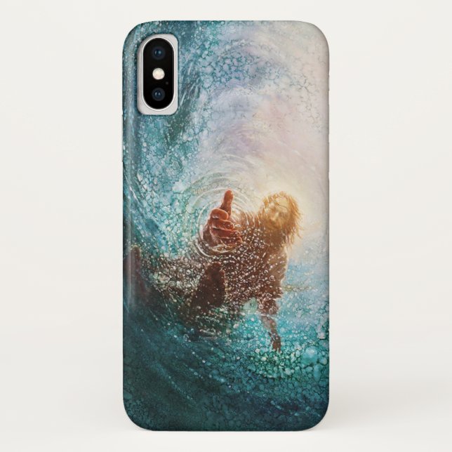 Funda De Case-Mate Para iPhone Jesus wave case (Reverso)