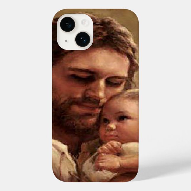 Funda De Case-Mate Para iPhone Jesús y niño (Reverso )
