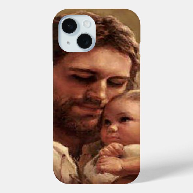 Funda De Case-Mate Para iPhone Jesús y niño (Reverso )