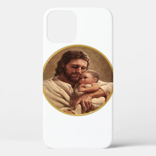 Funda De Case-Mate Para iPhone Jesús y niño (Reverso )