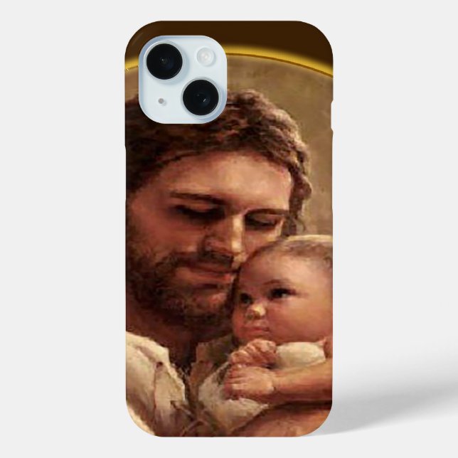 Funda De Case-Mate Para iPhone Jesús y niño (Reverso )