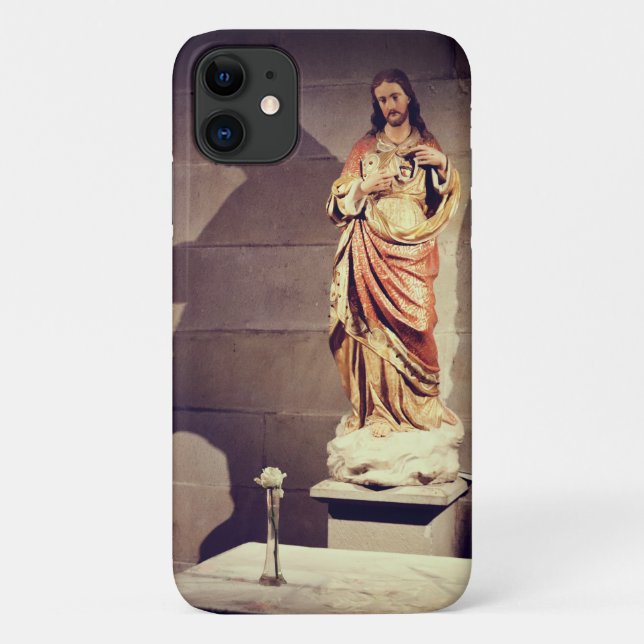Funda De Case-Mate Para iPhone Jesús y una rosa blanca única (Reverso)