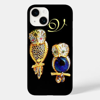 Funda Para iPhone 14 De Case-Mate JEWEL OWLS,Oro, azafra azul ,Perla blanca Topaz