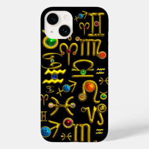 FUNDA PARA iPhone 14 DE Case-Mate JEWELS DE CUMPLEAÑOS DE ZODIO ORO, GEMSTONES, ASTR