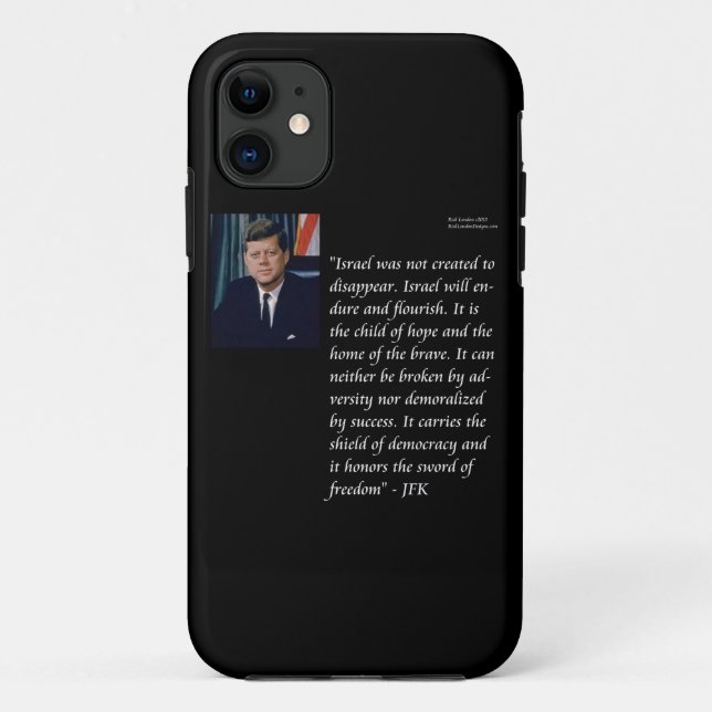 Funda De Case-Mate Para iPhone JFK Y Famosa Cita Sobre Israel (Reverso)