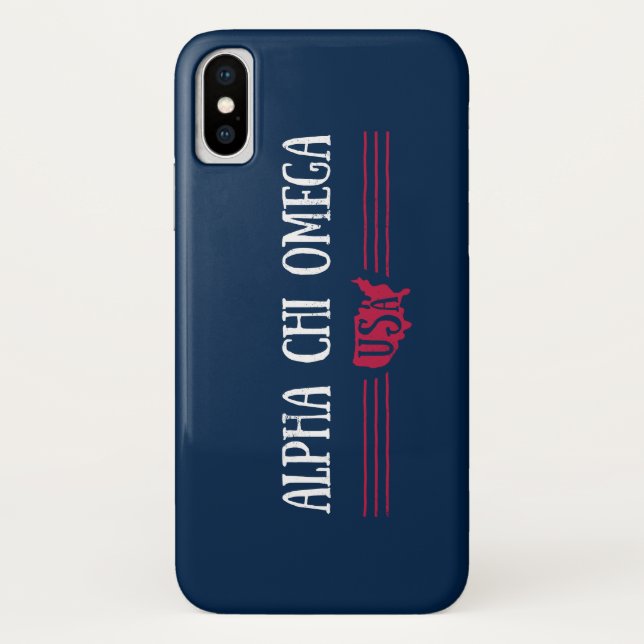 Funda De Case-Mate Para iPhone Ji alfa Omega - los E.E.U.U. (Reverso)