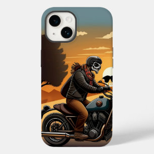 Funda Para iPhone 14 De Case-Mate Jinete de Cráneo Enmascarado Recorriendo lo Urbano