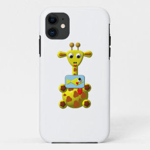 Funda Para iPhone 11 Jirafa Linda con Pez Dorado