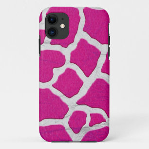 Funda Para iPhone 11 Jirafa rosada y de plata