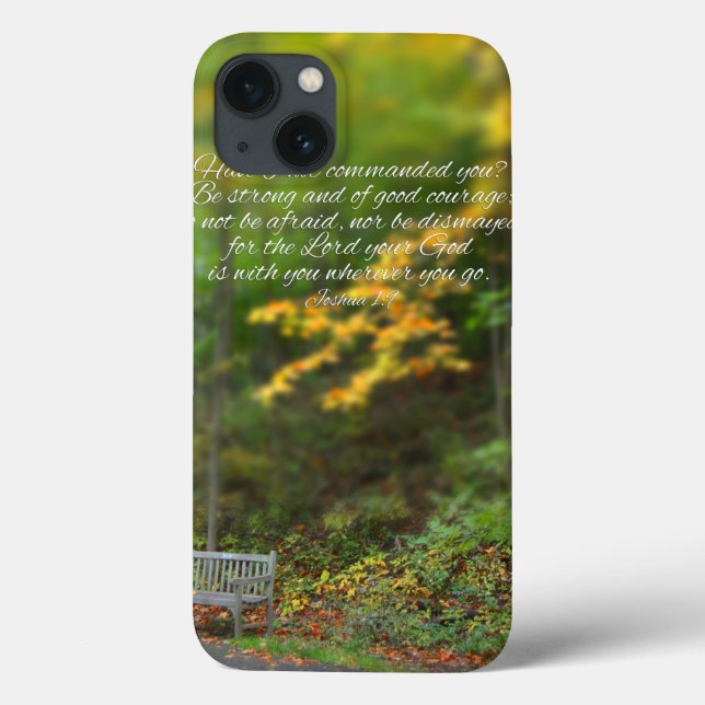 Funda De Case-Mate Para iPhone Joshua 1:9 Biblia versus Escritura Cristiana (Reverso)