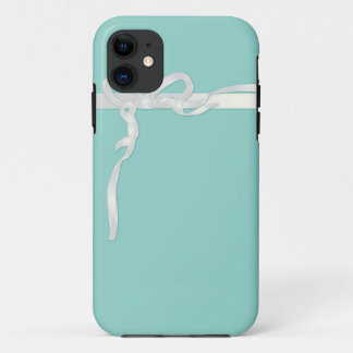 Funda Para iPhone 11 Joyero azul del huevo del petirrojo con la cinta