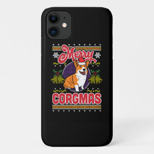 Funda Para iPhone 11 Joyeux Corgmas Navidades feos Corgi Dog Lover