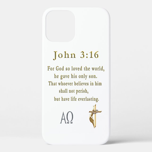 Funda De Case-Mate Para iPhone Juan 3:16 (Reverso )
