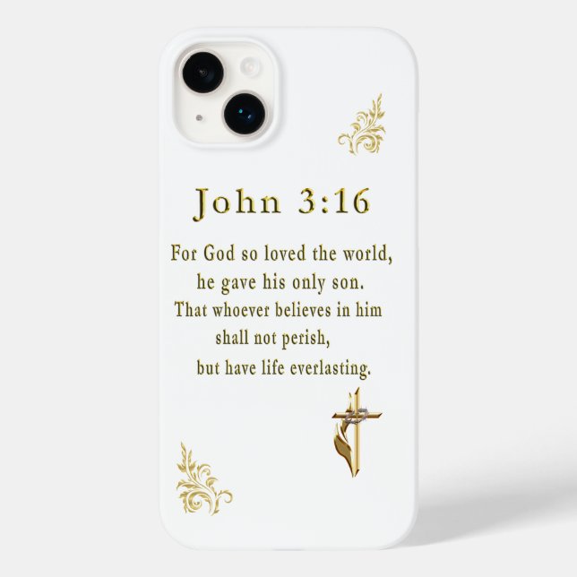 Funda De Case-Mate Para iPhone Juan 3:16 (Reverso )